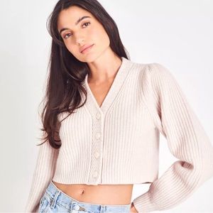 LoveShackFancy Avignon cropped cardigan size M
